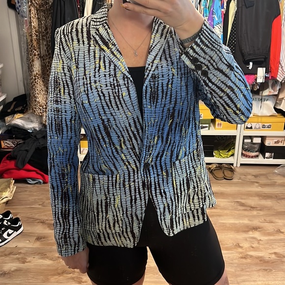 Reiss Silk Printed Blazer Jacket - Picture 9 of 13